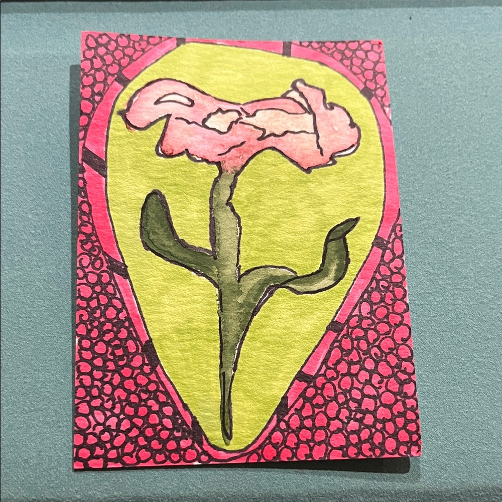 🤑3 for $12 🤑 Abstract Floral Art Print - Pink and Green
